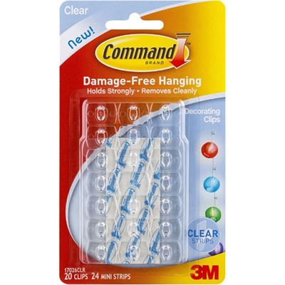 3M 70005154250 Command Clips Decorating 17026CLR Clear (70005154250)