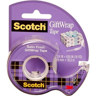 3M 70005155646 Scotch Giftwrap Tape 15, 3/4 in. x 650 (70005155646)