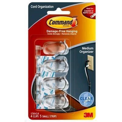 3M Command Clear Medium Cord Organizers with Clear (XA006701669)