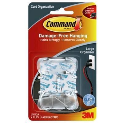3M Command Clear Large Cord Organizers with Clear Strips (XA006701685)