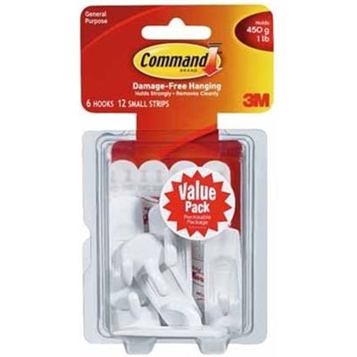 3M Command Hook 17002-6 Small Value Pack (XA006797592)