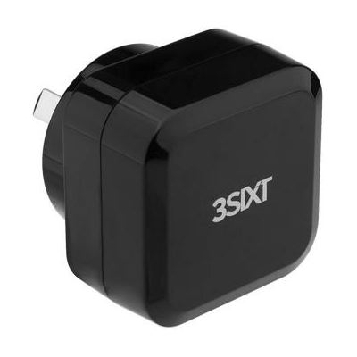 3SIXT Wall Charger AU 4.8A - Black (3S-1007)