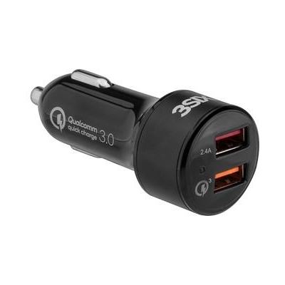 3SIXT Car Charger 5.4A - Black (3S-1027)