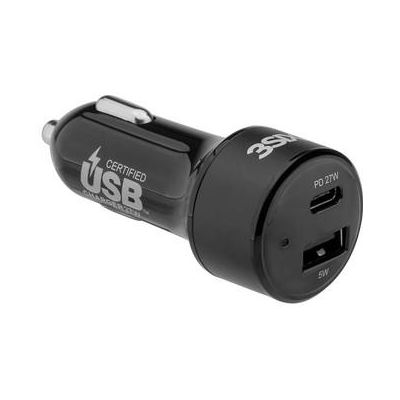 3SIXT Car Charger 27W USB-C PD - Black (3S-1031)
