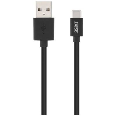 3SIXT Charge & Sync USB-A to USB-C - 1m - Black (3S-1067)