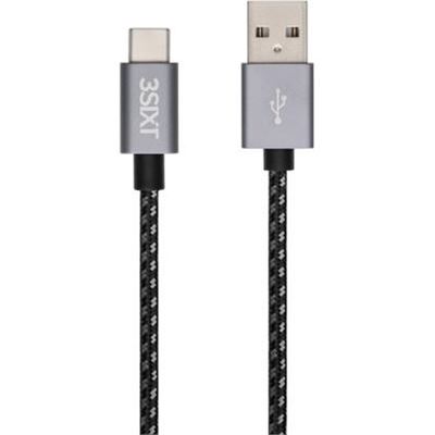 3SIXT BLACK Cable - USB-A to USB-C - 2m (3S-1130)