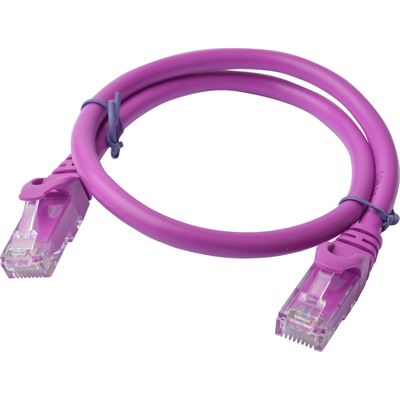 8 Ware Cat 6a UTP Ethernet Cable; SnaglessÃ¿ - 0.25m (PL6A-0.25PUR)