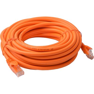 8 Ware Cat 6a UTP Ethernet Cable; SnaglessÃ¿ - 10m Orange (PL6A-10ORG)