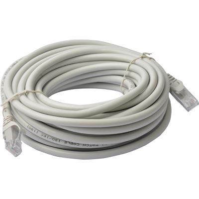 8 Ware Cat 6a UTP Ethernet Cable, Snagless? - Grey 15M (PL6A-15GRY)