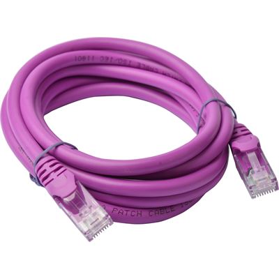 8 Ware Cat 6a UTP Ethernet Cable; SnaglessÃ¿ - 2m Purple (PL6A-2PUR)