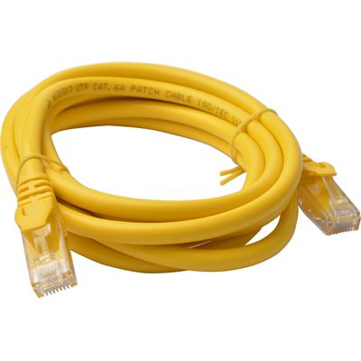 8 Ware Cat 6a UTP Ethernet Cable; SnaglessÃ¿ - 2m Yellow (PL6A-2YEL)