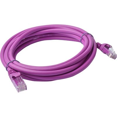 8 Ware Cat 6a UTP Ethernet Cable; SnaglessÃ¿ - 3m Purple (PL6A-3PUR)