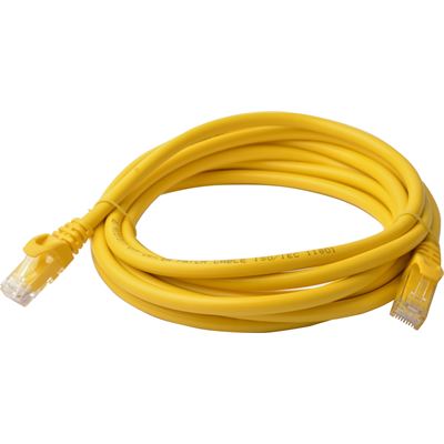 8 Ware Cat 6a UTP Ethernet Cable; SnaglessÃ¿ - 3m Yellow (PL6A-3YEL)