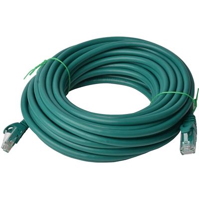 8 Ware Cat 6a UTP Ethernet Cable, Snagless - 50m Green (PL6A-50GRN)