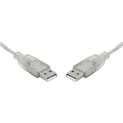 8 Ware USB 2.0 Certified Cable A-A 2m Transparent Metal (UC-2002AA)
