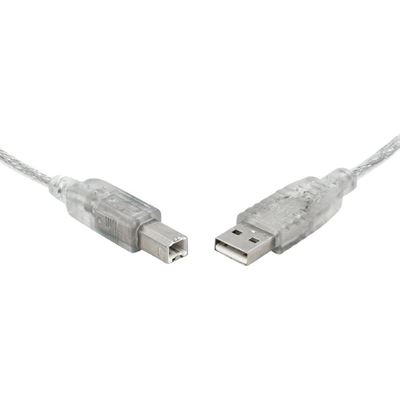 8 Ware 8Ware USB 2.0 Printer Cable 2m A to B Transparent (UC2-PRT2)
