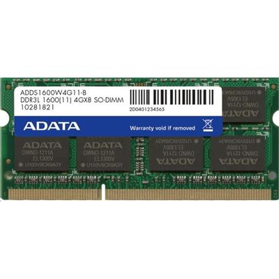 ADATA 4GB DDR3L-1600 PC3L-12800 1.35v SoDIMM (ADDS1600W4G11-B)