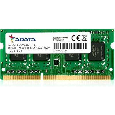 ADATA 4GB DDR3L-1600 PC3L-12800 1.35v SODIMM (ADDS1600W4G11-S)
