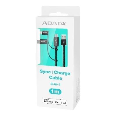 ADATA 3-in-1 Lightning/Micro USB/Type-C (AMCL23IN1-100CMK-CBK)
