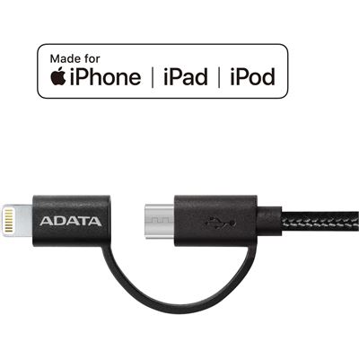 ADATA 2-in-1 Lightning/Micro USB (AMFI2IN1-200CMK-CBK)