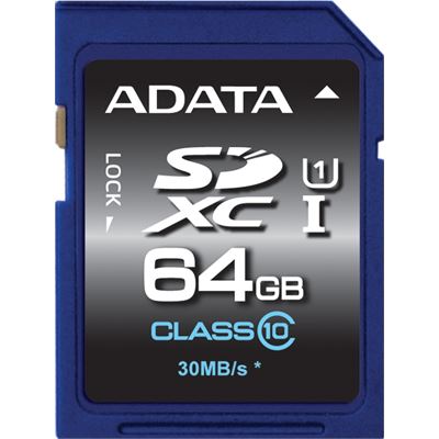 ADATA Premiumier UHS-I SDXC CARD 64GB (ASDX64GUICL10-R)