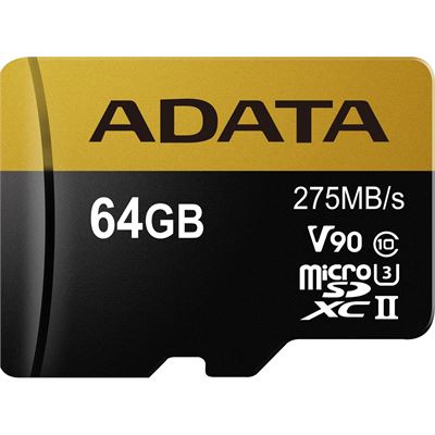 ADATA Premier ONE V90 UHS II Micro SDXC Card (AUSDX64GUII3CL10-CA1)