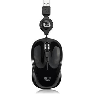 Adesso USB Illuminated Retractable Mini Mouse (IMOUSES8B)