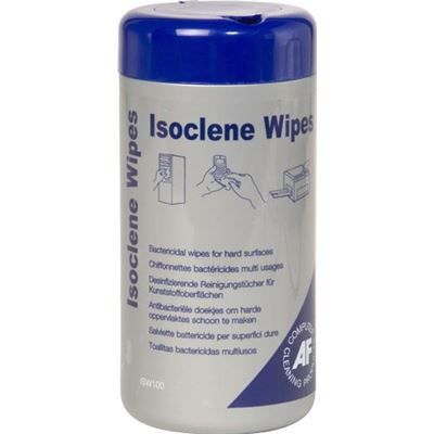 AF Isoclene Anti-Bacterial Office Wipes Tub of 100 (AISW100)