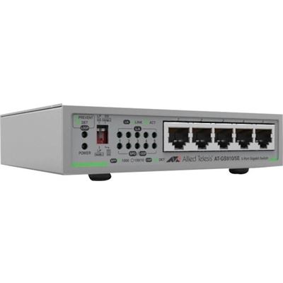 Allied Telesis 5 port 10/100/1000T unmanaged switch (AT-GS910/5E-40)