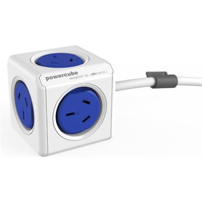 Allocacoc POWERCUBE Extended 5 Outlets, 3M Blue (ALL-POWERCUBE5304-BL)