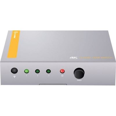 Alogic 3 Port HDMI 2.0 4K Switch with Wireless Remote (HD4KSW03)