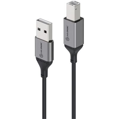 Alogic 2m USB 2.0 Type A to Type B cable - Male to Male  (U22ABRBK)