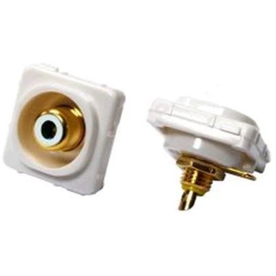 AMDEX White RCA to Solder Connector Gold Platformsed (FP-RCASC-WH)
