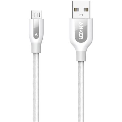 Anker POWERLINE+ USB TO MICRO USB-B CABLE 0.9M WHITE WITH (A8142H21)