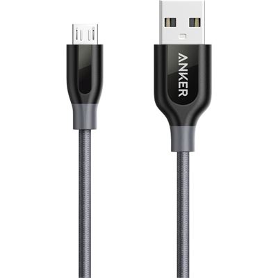 Anker POWERLINE+ USB TO MICRO USB-B CABLE 0.9M GREY WITH (A8142HA1)