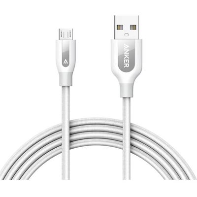Anker POWERLINE+ USB TO MICRO USB-B CABLE 1.8M WHITE WITH (A8143H21)