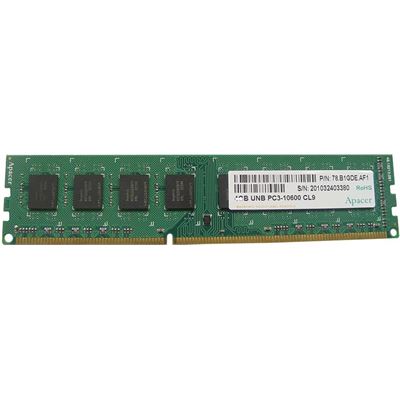 Apacer DDR3 Unbuffered ECC PC10600-4GB 1333Mhz Server (AP4096ASET1K2)