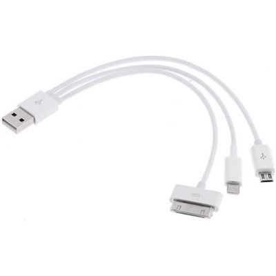 Astrotek USB 3 in 1 Data Charger Cable 60cm for iPhone (AT-USB-3IN1)