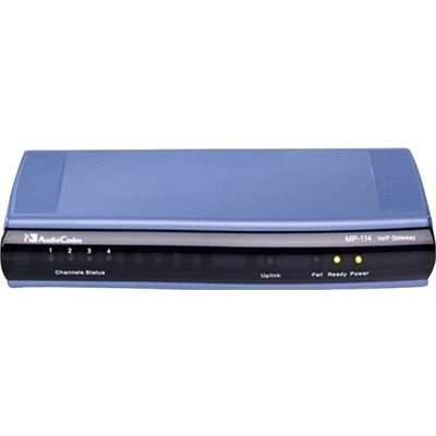 AudioCodes MediaPack 114 analog VoIP gateway with (MP114/4O/SIP/CER)