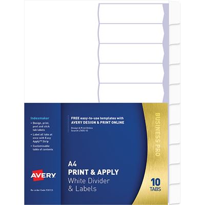 Avery Indexmaker with Easy Apply Labels 12 Tab L7452 (238885)