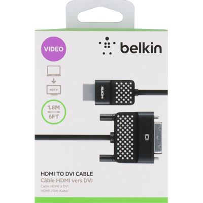 Belkin HDMI to DVI Cable, 1.8M (AV10089BT06)
