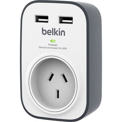 Belkin 1 Outlet with 2 USB Ports (2.4A) (BSV103AU)