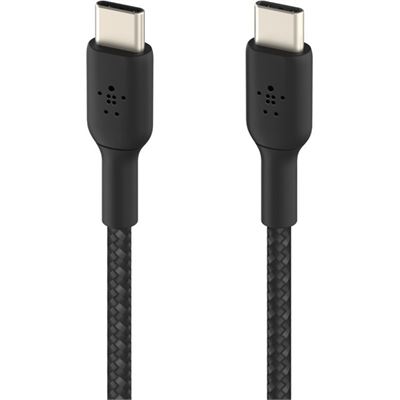 Belkin 1M USB-C TO USB-C CABLE, BRAIDED BOOST CHARGE (CAB004BT1MBK)