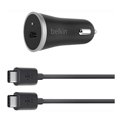 Belkin 15W USB-C CAR CHARGER + USB-C CABLE (F7U005BT04-BLK)