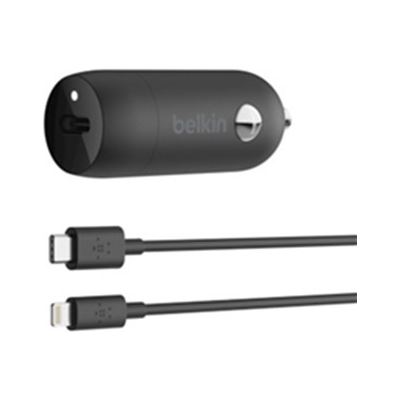 Belkin 18W USB-C CAR CHARGER WITH USB-C TO LIGHTNING (F7U099BT04-BLK)