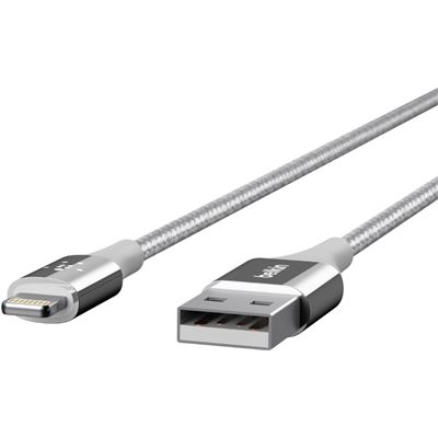 Belkin DURATEK LIGHTNING TO USB CABLE, SILVER, 5YR (F8J207BT04-SLV)