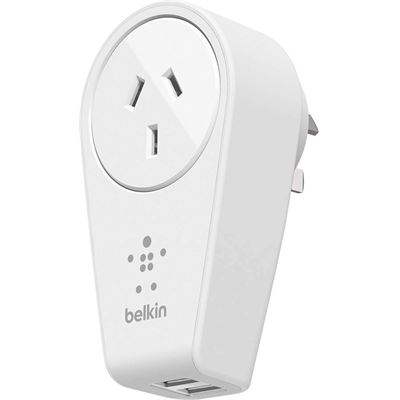 Belkin Rotating Dual USB Charger with AC socket (F8M102AU)