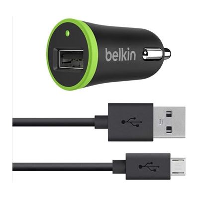 Belkin 2.1a Car charger with Micro USB Charge/Sync (F8M668BT04-BLK)