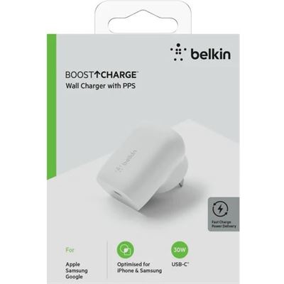 Belkin 30W Wall Charger with PPS (WCA005AUWH)