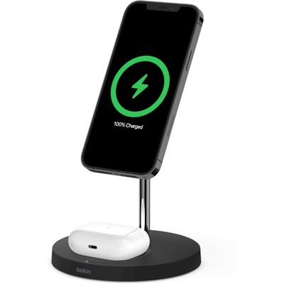 Belkin BOOST CHARGE PRO 2-IN-1 WIRELESS CHARGER STAND (WIZ010AUBK)
